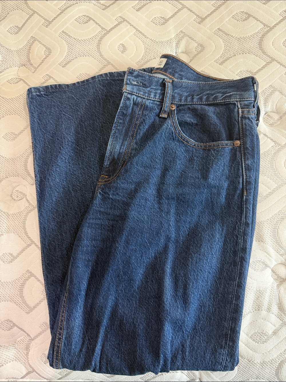 Classic Women's Ultra Loose Low rise Dark Blue Abercrombie Jeans